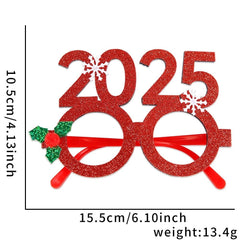 2025Golden Glasses Christmas Day Party Decoration