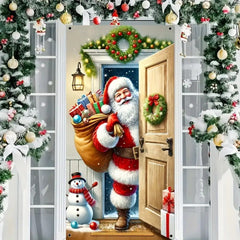 Christmas Curtain Decoration Hanging Cloth Background