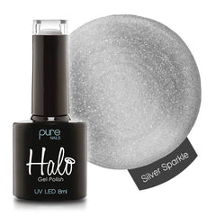 Gel Nail Polish Silver Sparkle 8ml