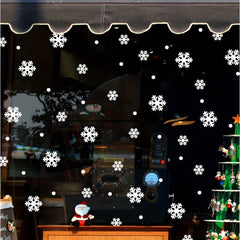 100PCS REUSABLE Christmas Snowflakes Stickers Window Decorations Clings