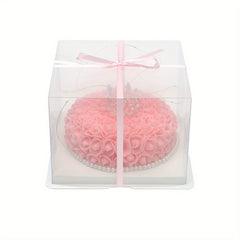 Pink Foam Rose Artificial Flowers Cake Wedding Bouquet Home Party Decor with Gift Box And Lights, Valentine's Day Birthday Gift For Girls