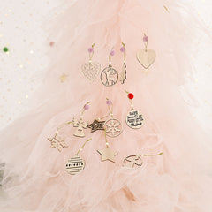 Christmas Decorations Transparent Boxed Wooden Pendant