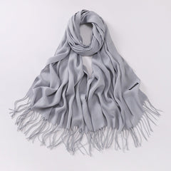 Autumn And Winter Cashmere-like Solid Color Long Scarf