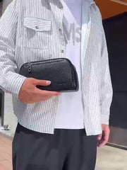 MENSON Black Clutch Bag for Men