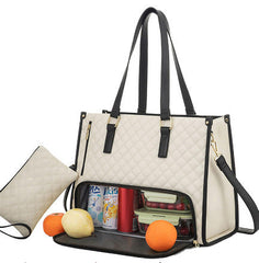 Convenient Commute New Lunch Bag Women's Insulated Lunch Box Women's Leak-proof Large Purse Diagonal Computer Storage