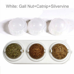 3pcs Lot Self-adhesive Rotated Catnip Lick Ball