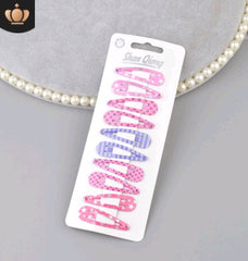 Children's water drop BB clip 5 cm solid color thick BB clip star love printing BB clip Liu seaside clip