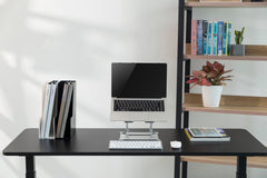 ProperAV Aluminium Construction Fully Adjustable Laptop or Tablet Stand - Silver