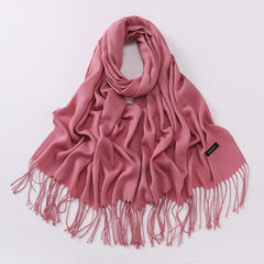 Autumn And Winter Cashmere-like Solid Color Long Scarf