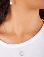 Sterling Silver Heart Pendant Necklace