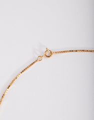 Gold Plated Sterling Silver Box Chain Necklace