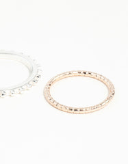 Mixed Metal Chain Ring Stack