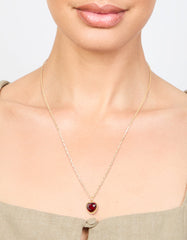 Gold Jewel Heart Necklace