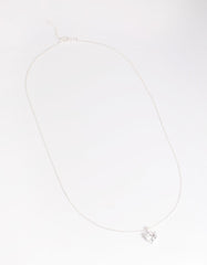 Sterling Silver Cubic Zirconia Heart Necklace