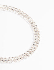 Silver Classic Cup Chain Tennis Bracelet