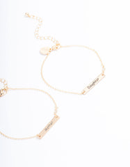 Gold M&D Classic Bar Bracelet Pack