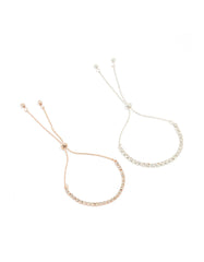 Mixed Metal Classic Cup Chain Tennis Bracelet Pack