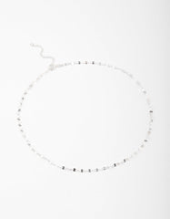 Sterling Silver Mirror Link Choker