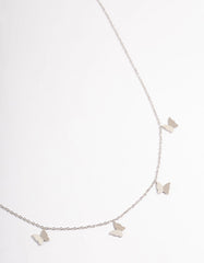 Waterproof Stainless Steel Butterfly Charm Necklace