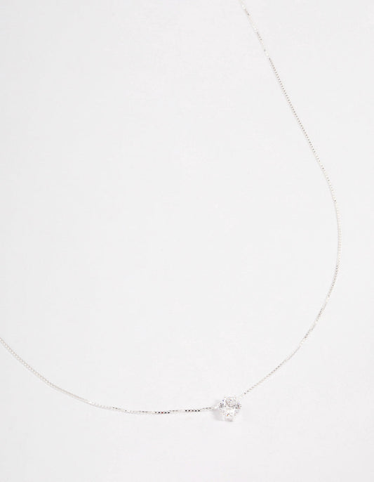 Sterling Silver Classic Claw Pendant Necklace