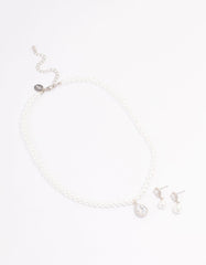 Silver Multi Cubic Zirconia Jewellery Set