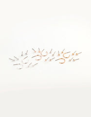 Mixed Metal Sandblast Stud & Hoop Earring 12-Pack
