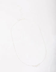 Silver Graduating Diamante Chain Necklace