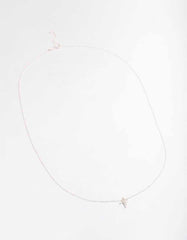 Sterling Silver Cubic Zirconia Cross Pendant Necklace