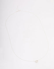 Sterling Silver Cubic Zirconia Heart Pendant Necklace