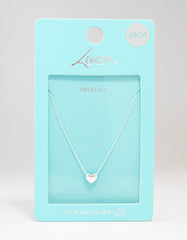 Sterling Silver Mini Puffy Heart Pendant Necklace