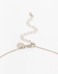 Silver Cubic Zirconia Pear Pendant Necklace