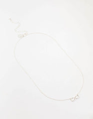 Silver Encased Diamante Infinity Necklace