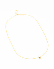 Gold Plated Sterling Silver Initial A Necklace