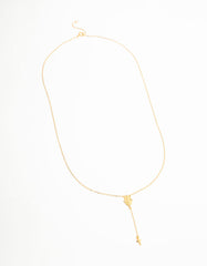 Gold Plated Sterling Silver Rosary Cross Necklace