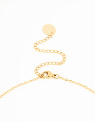 Waterproof Gold Plated Stainless Flower Charm Necklace