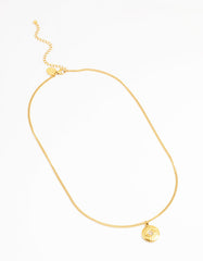 Waterproof Gold Plated Stainless Steel Cubic Zirconia Evil Eye Pendant Necklace