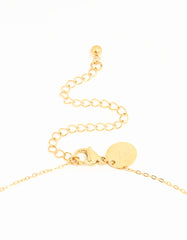 Waterproof Gold Plated Stainless Steel Hollow Flower Pendant Necklace
