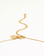 Waterproof Gold Plated Stainless Steel Freshwater Pearl Molten Hoop Pendant Necklace