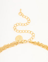 Gold Plated Tennis Chain Layered Y-Necklace