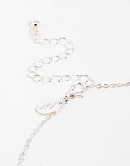 Silver Plated Heart & Cross Pendant Necklace