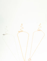 Mixed Metal Circle Pendant Necklaces 3-Pack