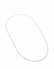 Waterproof Stainless Steel Round Box Chain Short Necklace