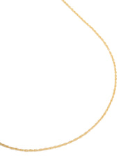 Gold Plated Brass Thin Twist Chain Necklace