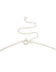 Silver Plated Brass Thin Twisted Chain Necklace