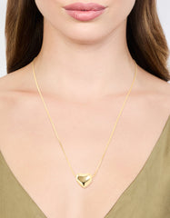 Gold Plated Heart Pendant Necklace