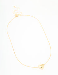 Gold Plated Heart Pendant Necklace