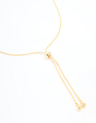 Gold Plated Adjustable Toggle Y-Necklace