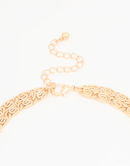 Gold Layered Barrel Y-Necklace