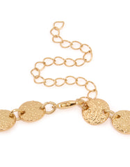 Gold Cascading Coin Bib Necklace