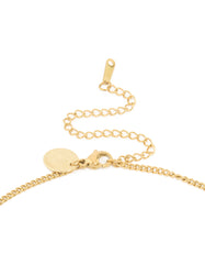 Waterproof Gold Plated Stainless Steel Circle Leo Necklace